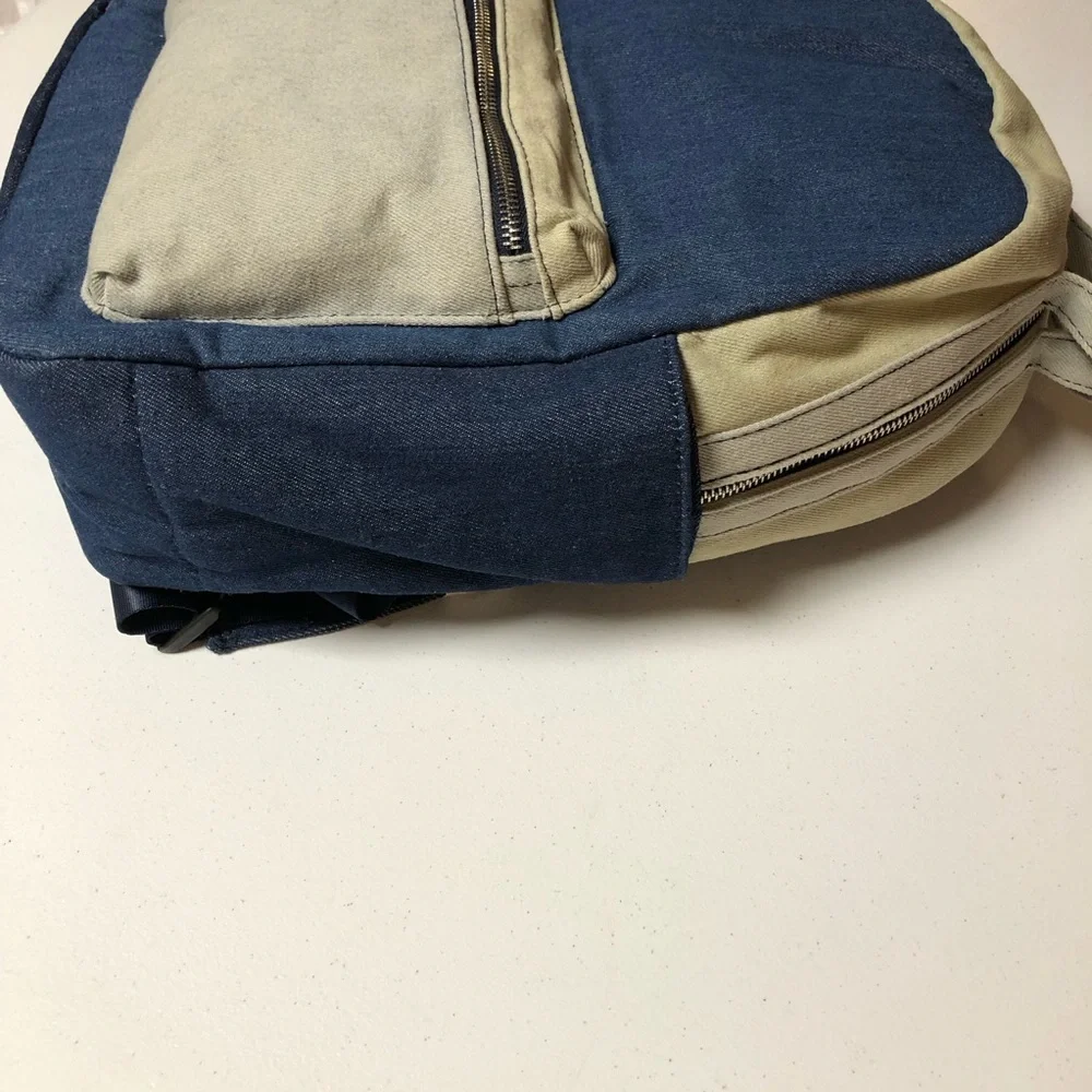 NWT No Boundaries Women’s Denim Patchwork Blue Dome Backpack